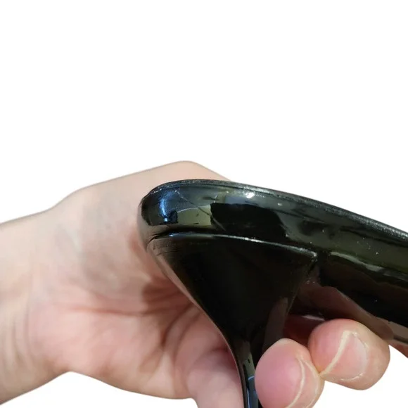 Gucci Black Beige Patent Leather GG Logo Turnlock Mule Slides 37 US 7 - Picture 13 of 17